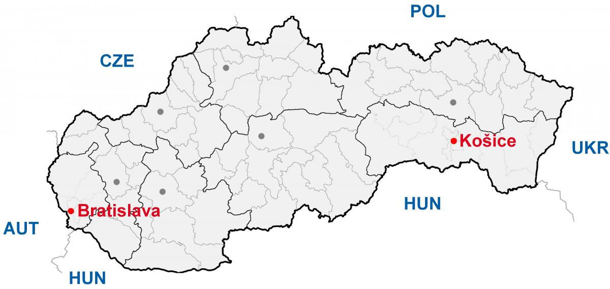 mapa ng kosice Slovakia