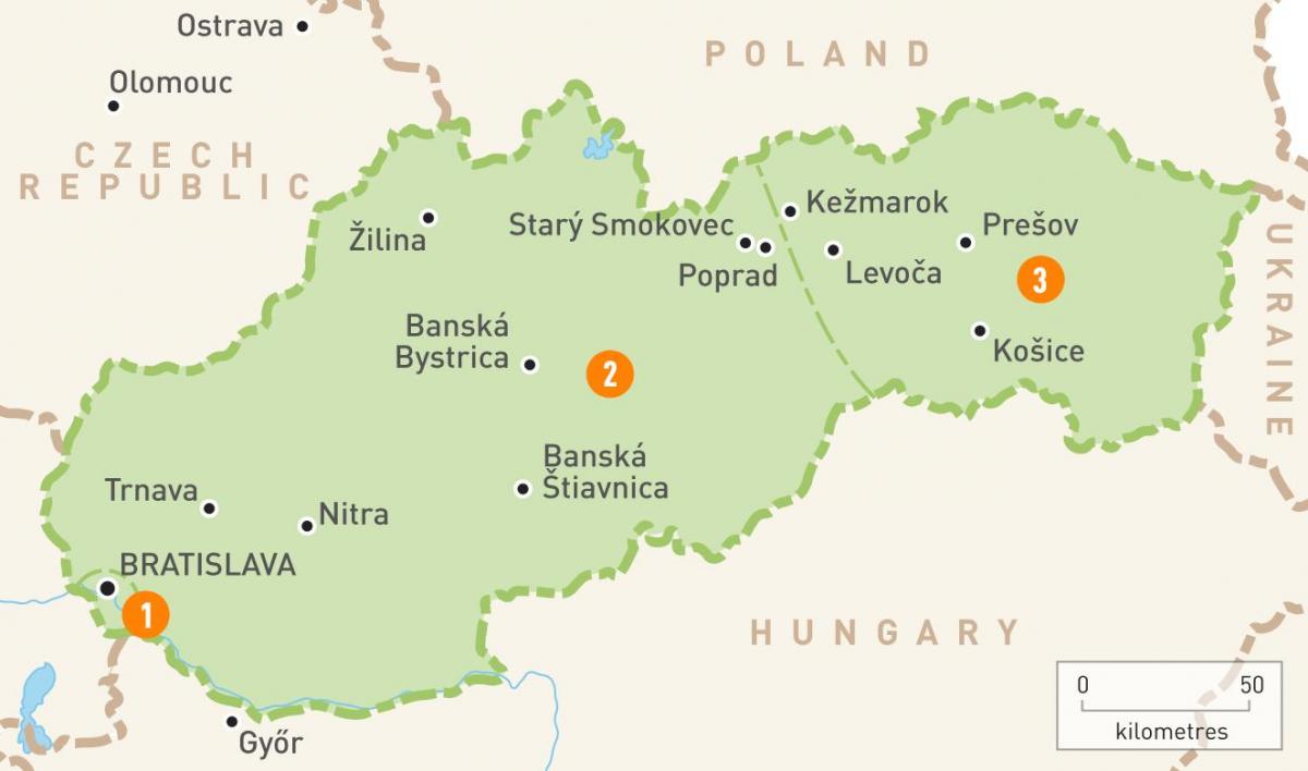 Slovakia sa mapa