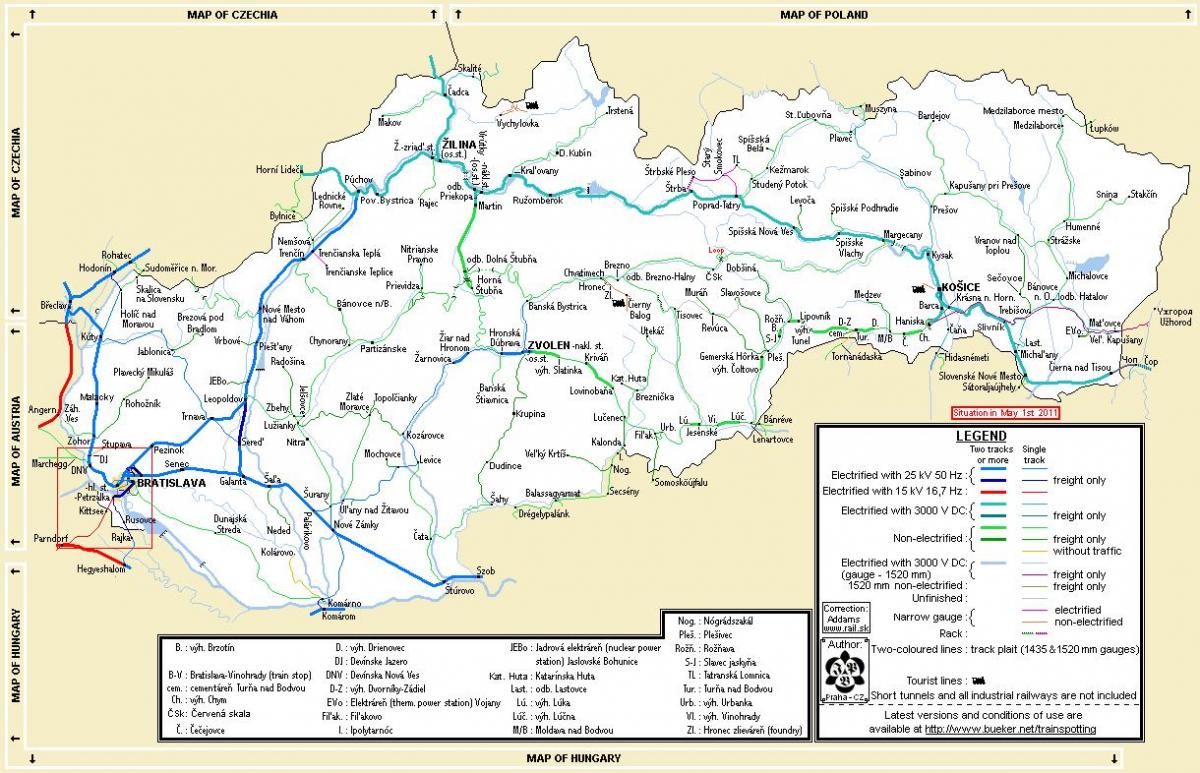 Slovakia tren mapa