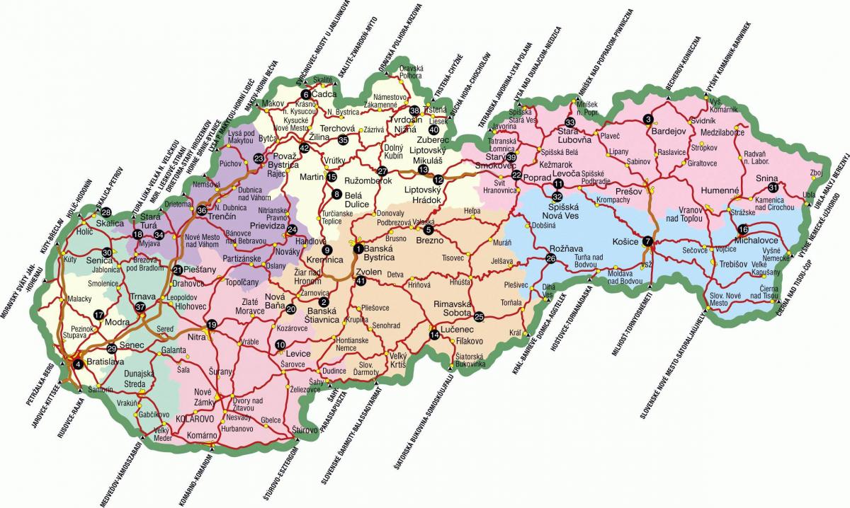 Slovakia pinupuntahan ng mga turista mapa