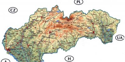 Detalyadong mga mapa ng Slovakia