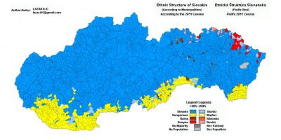 Mapa ng Slovakia etniko