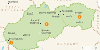 Mapa ng rehiyon Slovakia