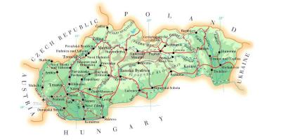 Mapa ng Slovakia ski resorts